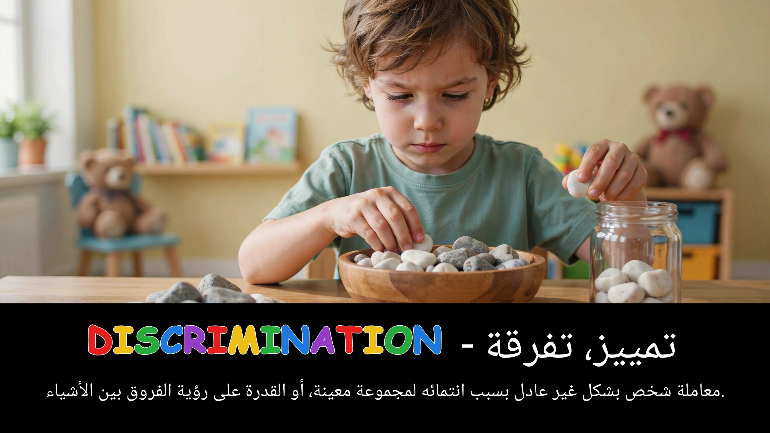 Arabic Illustration for discrimination